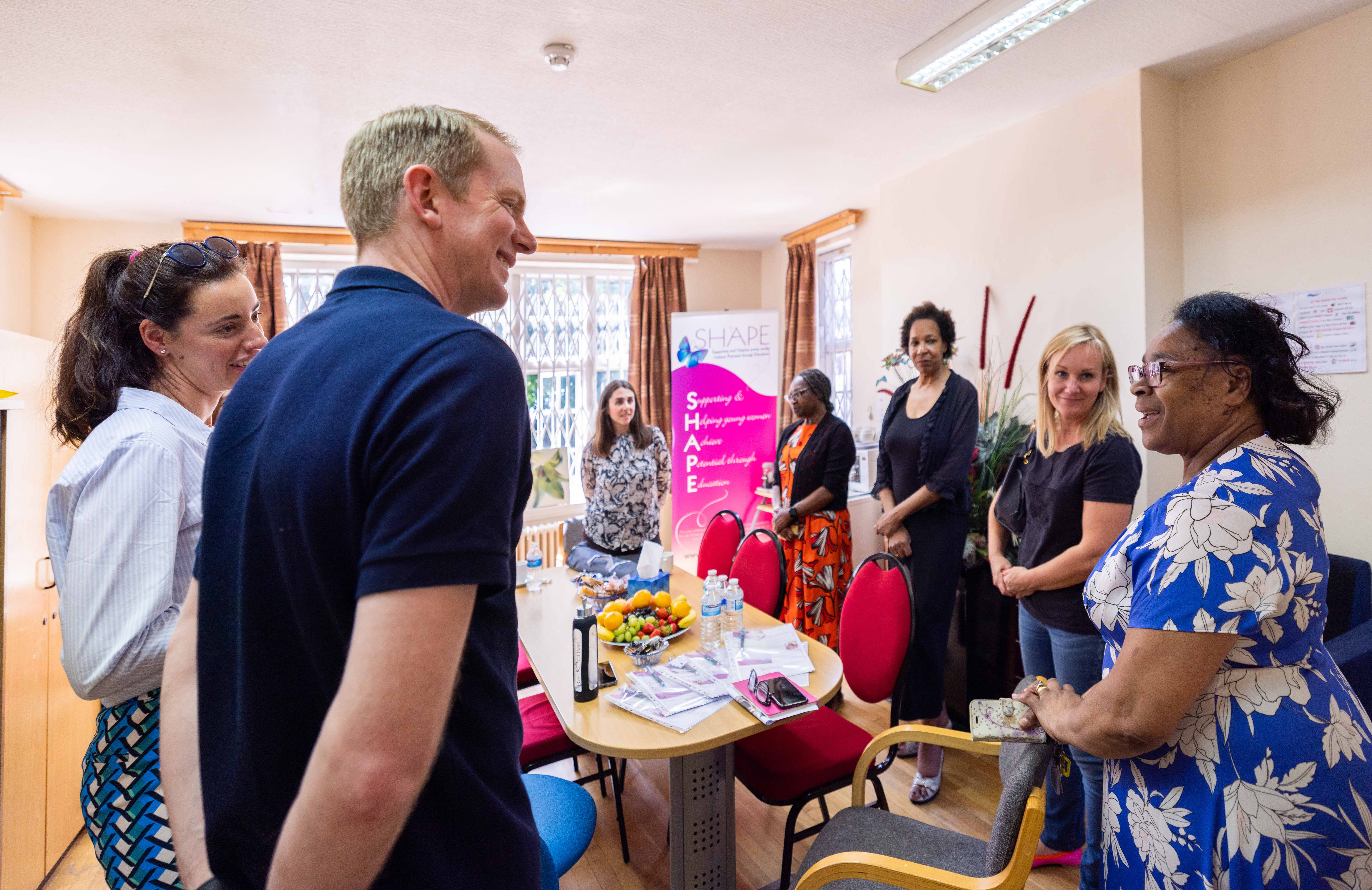 Lloyds Banking Group CEO on a visit to Birmingham charity SHAPE