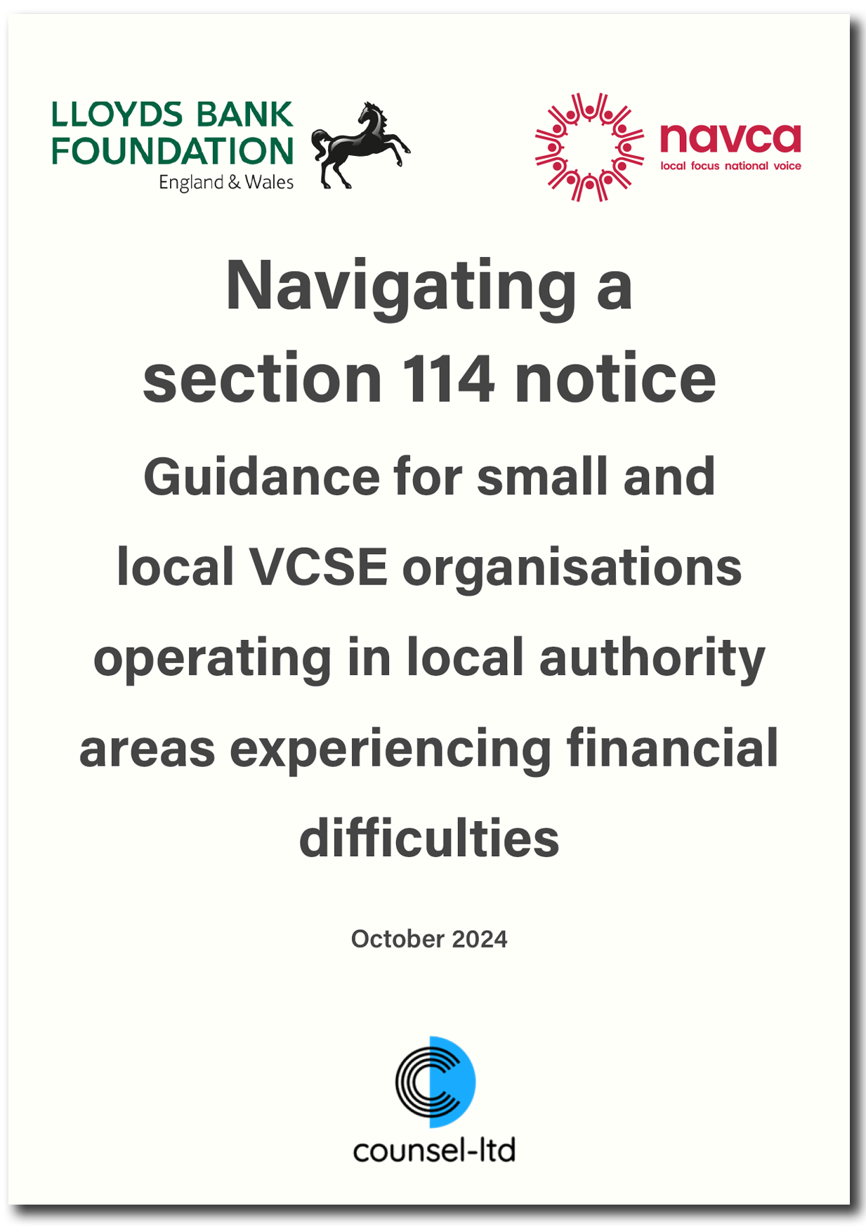 Navigation a section 114 guidance front cover