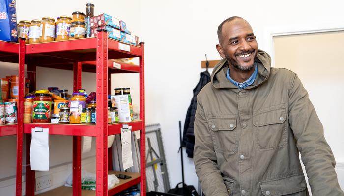 Mohammed at the Voices in Exile food bank