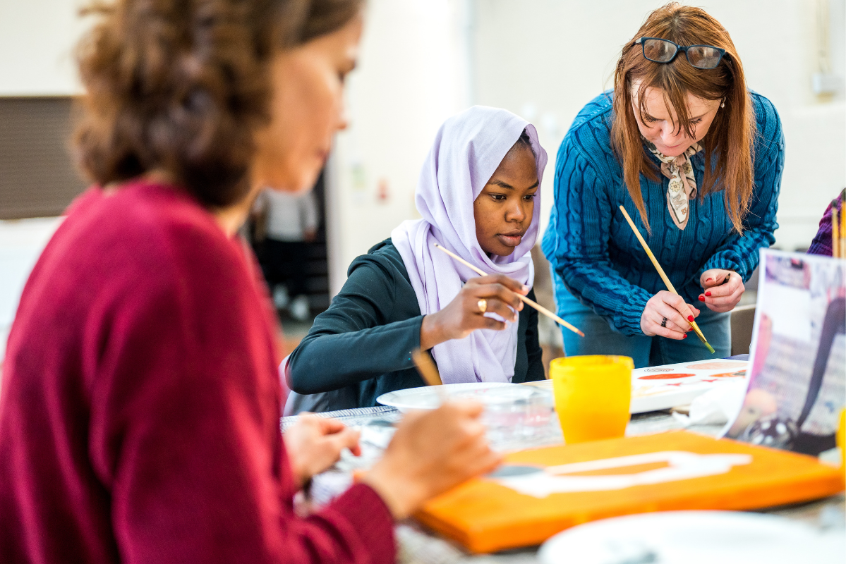 Art class at the Harbour Project