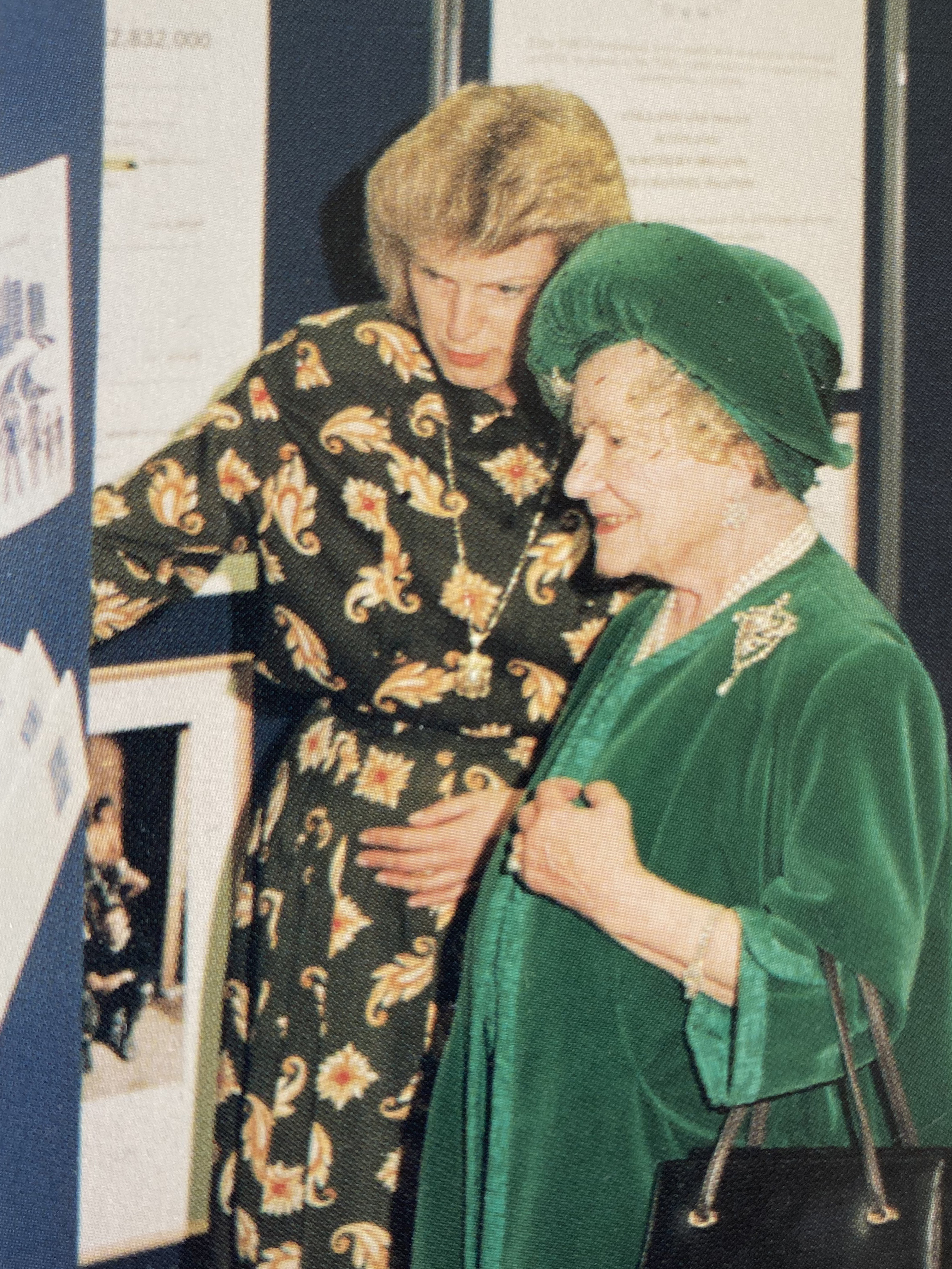 Kathleen Duncan on the left with HM The Queen Mother on the right